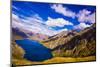 Aerial View of Glacier Lakes on Fox Glacier, South Island, New Zealand, Pacific-Laura Grier-Mounted Photographic Print