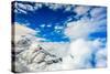 Aerial View of Glacier Peak on Fox Glacier, South Island, New Zealand, Pacific-Laura Grier-Stretched Canvas