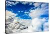 Aerial View of Glacier Peak on Fox Glacier, South Island, New Zealand, Pacific-Laura Grier-Stretched Canvas