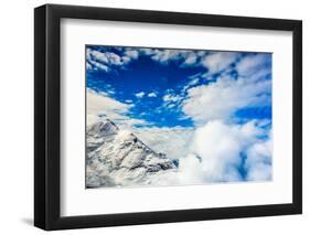 Aerial View of Glacier Peak on Fox Glacier, South Island, New Zealand, Pacific-Laura Grier-Framed Photographic Print