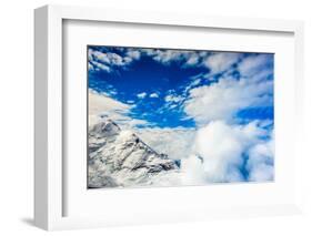 Aerial View of Glacier Peak on Fox Glacier, South Island, New Zealand, Pacific-Laura Grier-Framed Photographic Print