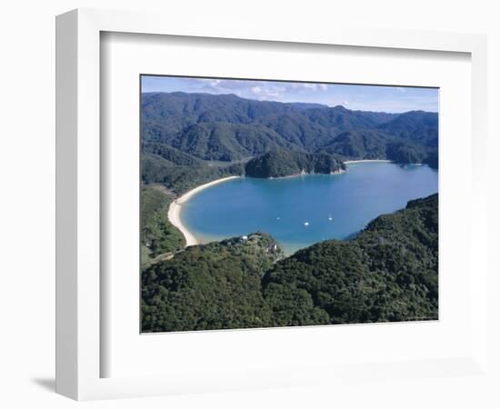Aerial View of Golden Bay, Takaka, Abel Tasman National Park, Nelson, South Island, New Zealand-D H Webster-Framed Photographic Print