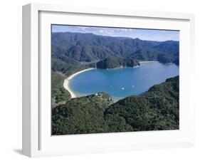 Aerial View of Golden Bay, Takaka, Abel Tasman National Park, Nelson, South Island, New Zealand-D H Webster-Framed Photographic Print