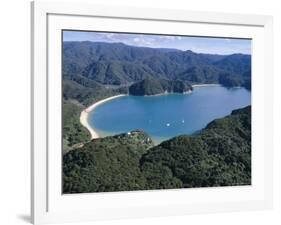 Aerial View of Golden Bay, Takaka, Abel Tasman National Park, Nelson, South Island, New Zealand-D H Webster-Framed Photographic Print