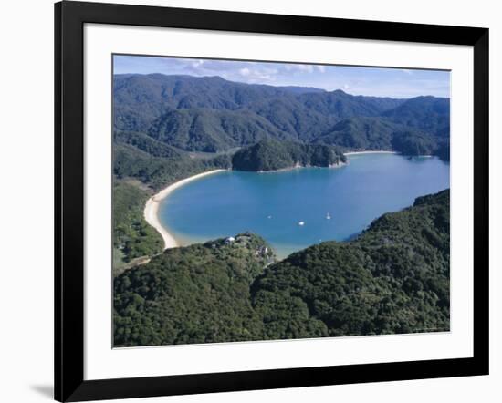 Aerial View of Golden Bay, Takaka, Abel Tasman National Park, Nelson, South Island, New Zealand-D H Webster-Framed Photographic Print