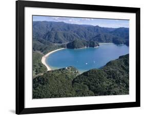 Aerial View of Golden Bay, Takaka, Abel Tasman National Park, Nelson, South Island, New Zealand-D H Webster-Framed Photographic Print