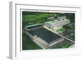 Aerial View of Goodyear-Zeppelin Fabrication Plant - Akron, OH-Lantern Press-Framed Art Print