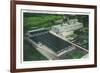 Aerial View of Goodyear-Zeppelin Fabrication Plant - Akron, OH-Lantern Press-Framed Premium Giclee Print