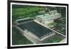 Aerial View of Goodyear-Zeppelin Fabrication Plant - Akron, OH-Lantern Press-Framed Art Print