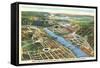 Aerial View of Grand Coulee Dam, Washington-null-Framed Stretched Canvas