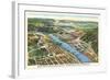 Aerial View of Grand Coulee Dam, Washington-null-Framed Art Print