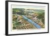 Aerial View of Grand Coulee Dam, Washington-null-Framed Art Print