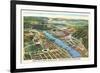 Aerial View of Grand Coulee Dam, Washington-null-Framed Premium Giclee Print