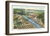 Aerial View of Grand Coulee Dam, Washington-null-Framed Art Print