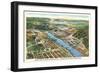 Aerial View of Grand Coulee Dam, Washington-null-Framed Art Print