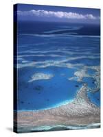 Aerial View of Great Barrier Reef, Queensland, Australia-Danielle Gali-Stretched Canvas