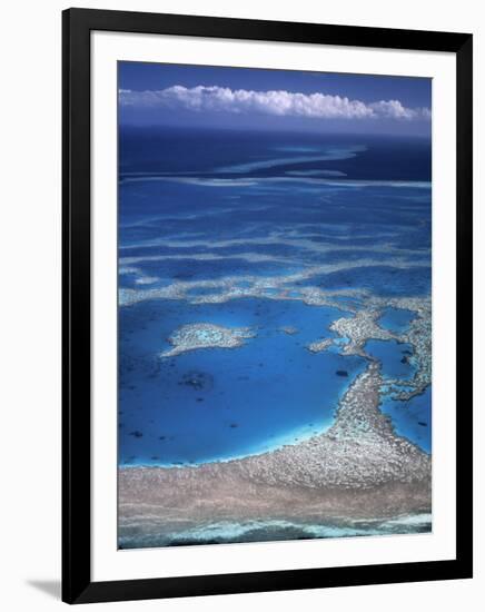 Aerial View of Great Barrier Reef, Queensland, Australia-Danielle Gali-Framed Photographic Print