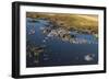 Aerial View of Great White Pelicans (Pelecanus Onocrotalus), Okavango Delta, Botswana, Africa-Sergio Pitamitz-Framed Photographic Print