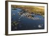 Aerial View of Great White Pelicans (Pelecanus Onocrotalus), Okavango Delta, Botswana, Africa-Sergio Pitamitz-Framed Photographic Print