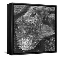Aerial View of Greater New York, Showing Manhattan Island-null-Framed Stretched Canvas