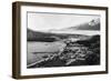 Aerial view of Haines, Alaska location of Fort Seward Photograph - Haines, AK-Lantern Press-Framed Art Print