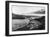 Aerial view of Haines, Alaska location of Fort Seward Photograph - Haines, AK-Lantern Press-Framed Art Print