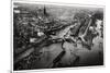 Aerial View of Hamburg Harbour, Germany, from a Zeppelin, C1931-null-Mounted Giclee Print