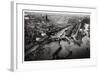 Aerial View of Hamburg Harbour, Germany, from a Zeppelin, C1931-null-Framed Giclee Print