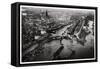Aerial View of Hamburg Harbour, Germany, from a Zeppelin, C1931-null-Framed Stretched Canvas