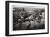 Aerial View of Hamburg Harbour, Germany, from a Zeppelin, C1931-null-Framed Giclee Print