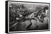 Aerial View of Hamburg Harbour, Germany, from a Zeppelin, C1931-null-Framed Stretched Canvas