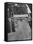 Aerial View of Hangar and Airplanes at a US Coast Guard Air Station-David Scherman-Framed Stretched Canvas