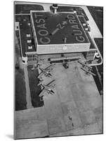 Aerial View of Hangar and Airplanes at a US Coast Guard Air Station-David Scherman-Mounted Photographic Print