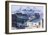 Aerial View of Harbour, Valparaiso, Chile-Peter Groenendijk-Framed Photographic Print