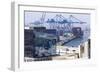 Aerial View of Harbour, Valparaiso, Chile-Peter Groenendijk-Framed Photographic Print