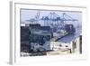 Aerial View of Harbour, Valparaiso, Chile-Peter Groenendijk-Framed Photographic Print