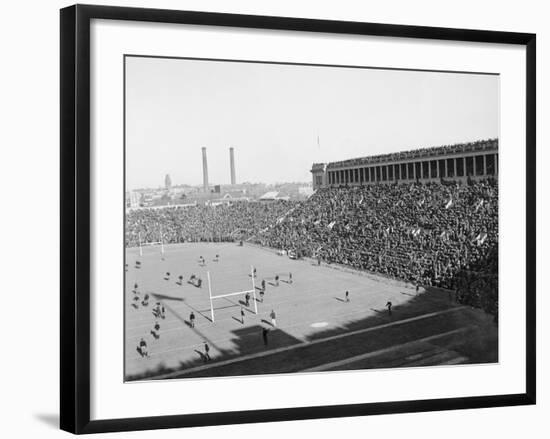 Aerial View of Harvard Yale Football Game-null-Framed Photographic Print