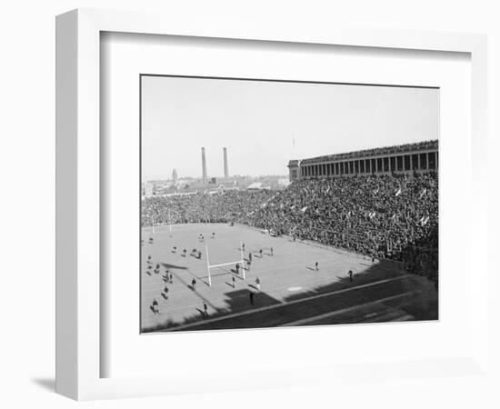 Aerial View of Harvard Yale Football Game-null-Framed Photographic Print