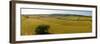 Aerial view of hay fields near Baslow village, Peak District National Park, Derbyshire, England-Frank Fell-Framed Photographic Print