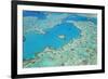 Aerial View of Heart Reef, Great Barrier Reef, Queensland, Australia-Peter Adams-Framed Photographic Print