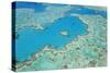 Aerial View of Heart Reef, Great Barrier Reef, Queensland, Australia-Peter Adams-Stretched Canvas