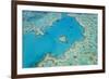 Aerial View of Heart Reef, Great Barrier Reef, Queensland, Australia-Peter Adams-Framed Photographic Print