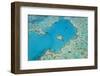 Aerial View of Heart Reef, Great Barrier Reef, Queensland, Australia-Peter Adams-Framed Photographic Print