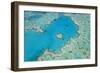 Aerial View of Heart Reef, Great Barrier Reef, Queensland, Australia-Peter Adams-Framed Photographic Print