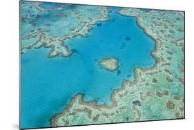 Aerial View of Heart Reef, Great Barrier Reef, Queensland, Australia-Peter Adams-Mounted Photographic Print