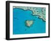 Aerial View of Heart Reef, Part of Great Barrier Reef, Queensland, Australia-Peter Adams-Framed Photographic Print