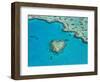 Aerial View of Heart Reef, Part of Great Barrier Reef, Queensland, Australia-Peter Adams-Framed Photographic Print