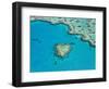 Aerial View of Heart Reef, Part of Great Barrier Reef, Queensland, Australia-Peter Adams-Framed Photographic Print