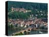 Aerial View of Heidelburg, Germany-Peter Adams-Stretched Canvas