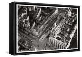 Aerial View of Hermannplatz, Berlin Neukoelln, Germany, from a Zeppelin, C1931-null-Framed Stretched Canvas